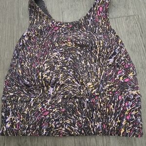 lululemon athletica Black and Pink Patterned Tank Top